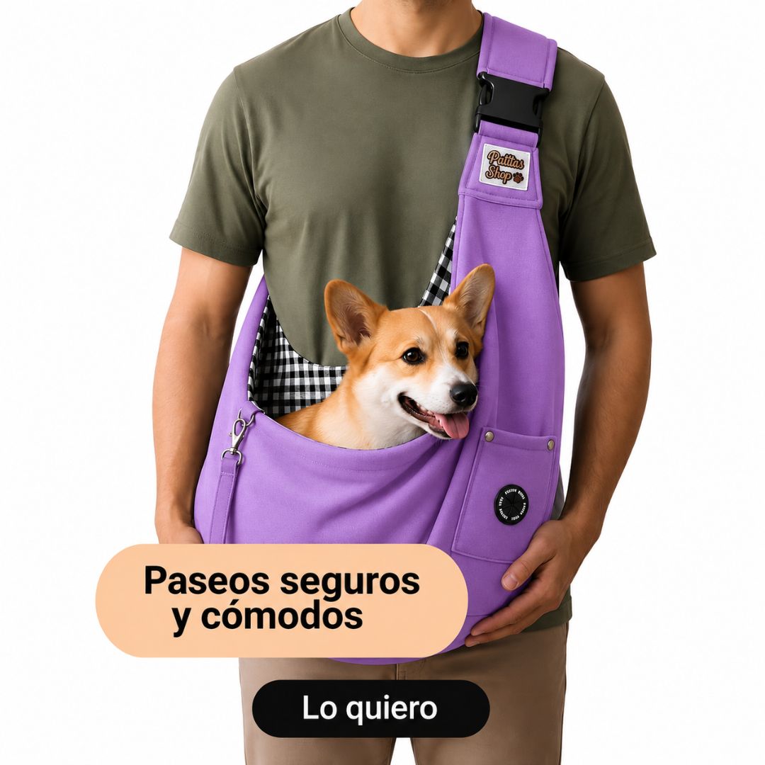 BOLSO REGULABLE TRANSPORTADOR PARA MASCOTAS PEQUEÑAS Y MEDIANAS - 2