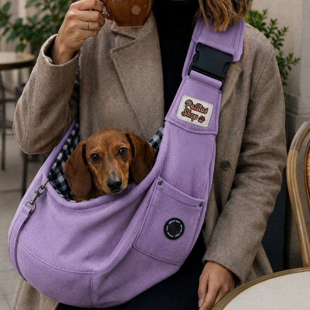 BOLSO REGULABLE TRANSPORTADOR PARA MASCOTAS PEQUEÑAS Y MEDIANAS - 3