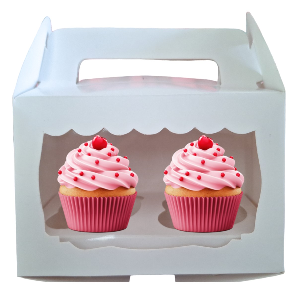 50 CAJAS LONCHERA PARA 2 CUPCAKES EN REPOSTERIA - 1