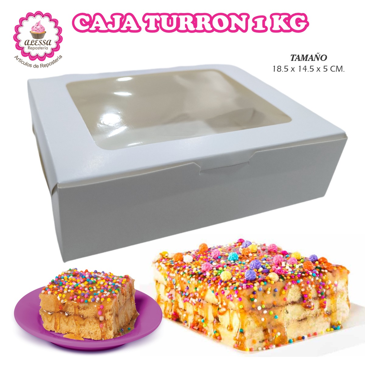 50 CAJAS DE TURRON DE 1 KILO PARA REPOSTERIA - 2