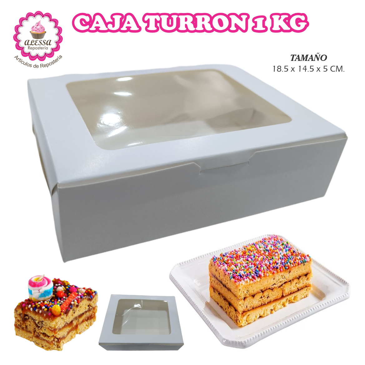 50 CAJAS DE TURRON DE 1 KILO PARA REPOSTERIA - 3