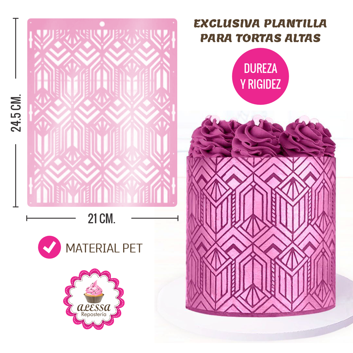 PLANTILLA STENCIL MODELO VIENNA PARA REPOSTERIA - 2