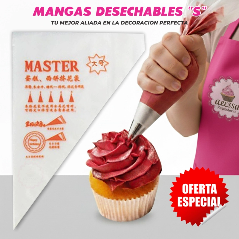 200 MANGAS DESECHABLES PASTELERAS PARA REPOSTERIA TAMAÑO S - 1