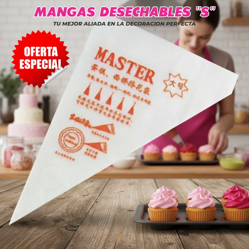 200 MANGAS DESECHABLES PASTELERAS PARA REPOSTERIA TAMAÑO S - 3