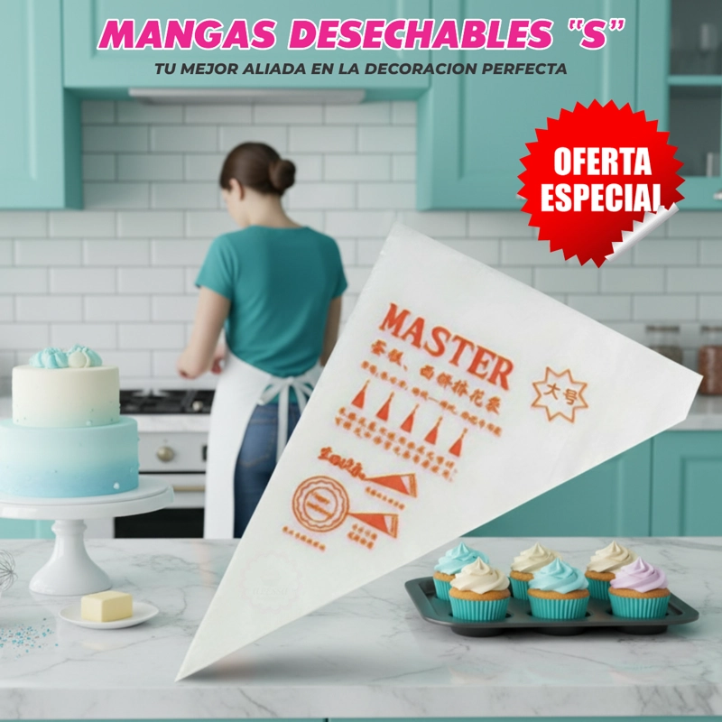 200 MANGAS DESECHABLES PASTELERAS PARA REPOSTERIA TAMAÑO S - 4