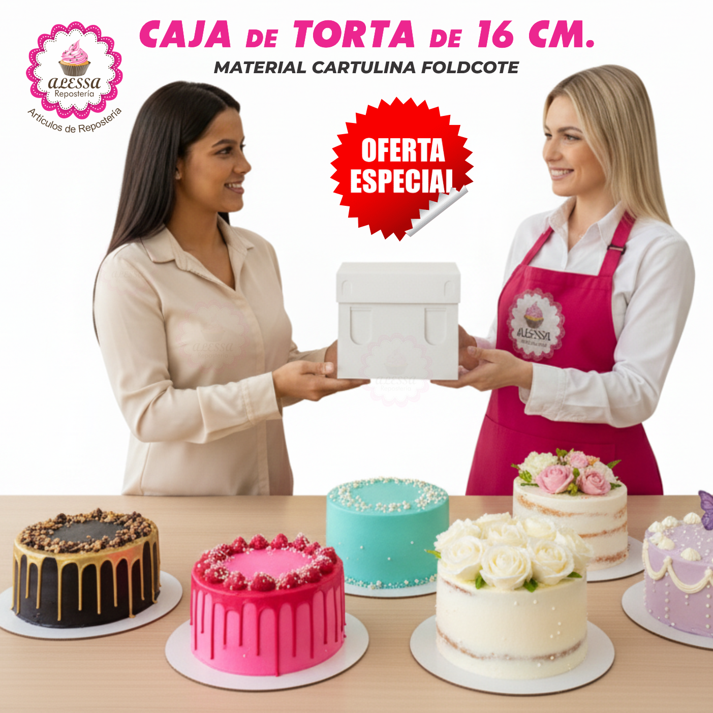 100 CAJAS DE TORTA DE 16 CM. PARA REPOSTERÍA - 2