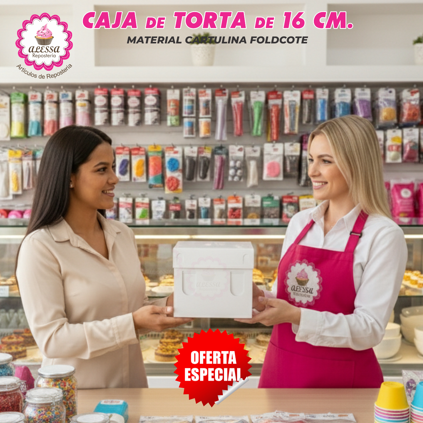 50 CAJAS DE TORTA DE 16 CM. PARA REPOSTERÍA - 3