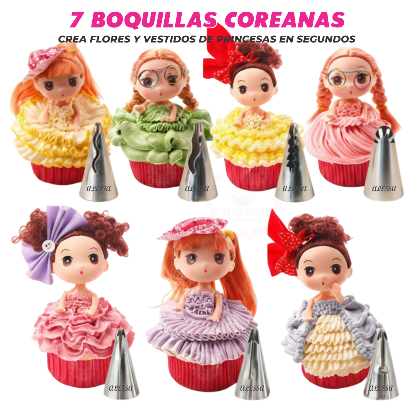 SET PREMIUM DE 7 BOQUILLAS COREANAS PARA REPOSTERÍA - 1