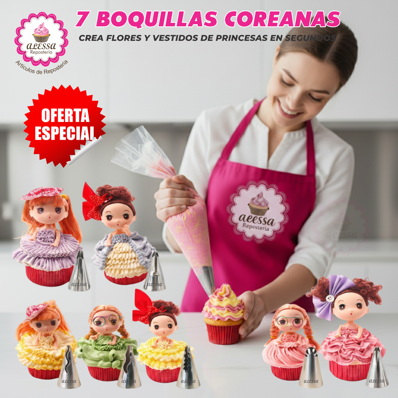 SET PREMIUM DE 7 BOQUILLAS COREANAS PARA REPOSTERÍA - 3