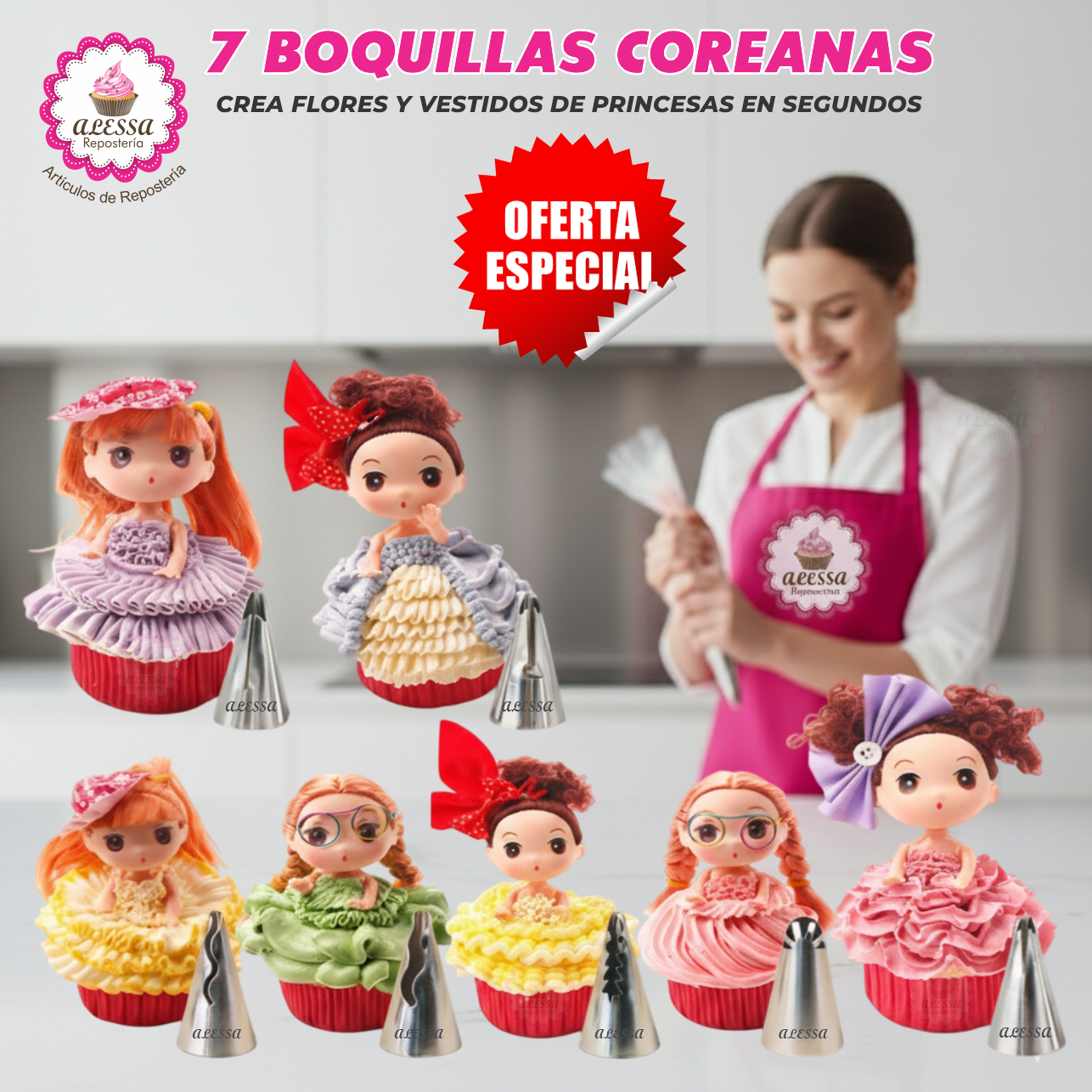 SET PREMIUM DE 7 BOQUILLAS COREANAS PARA REPOSTERÍA - 4