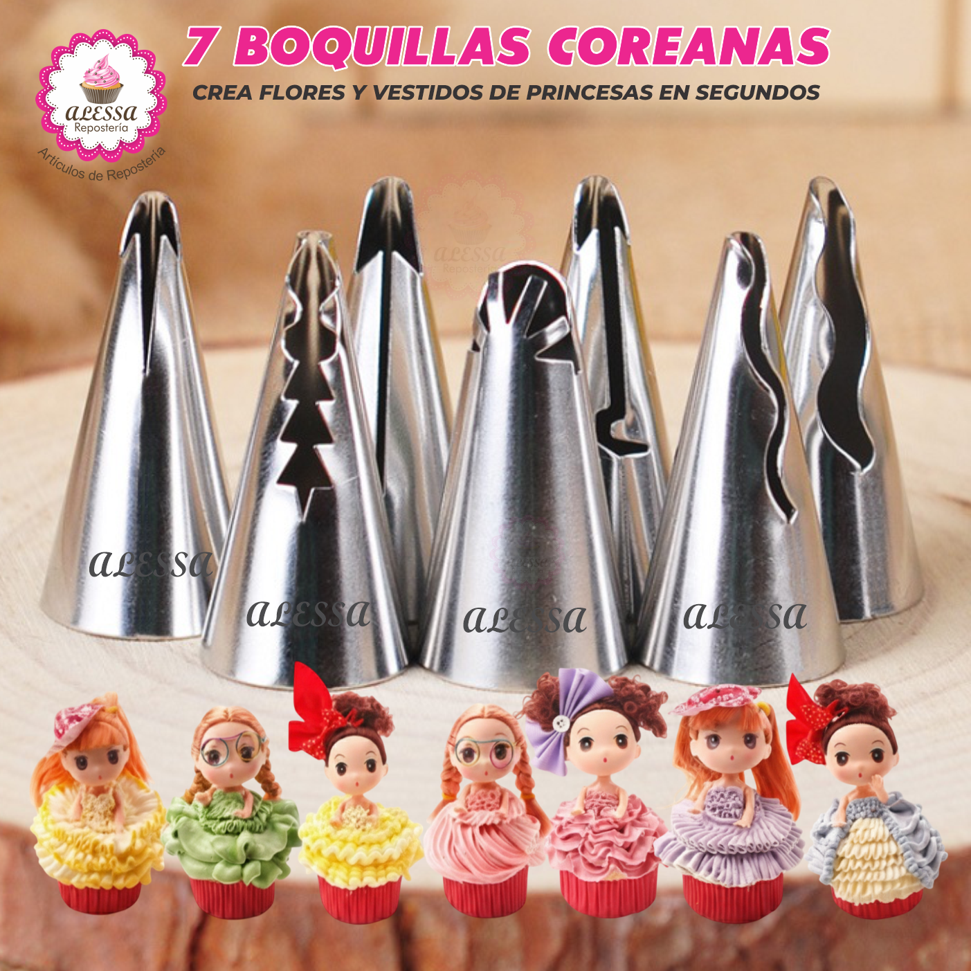 SET PREMIUM DE 7 BOQUILLAS COREANAS PARA REPOSTERÍA - 6