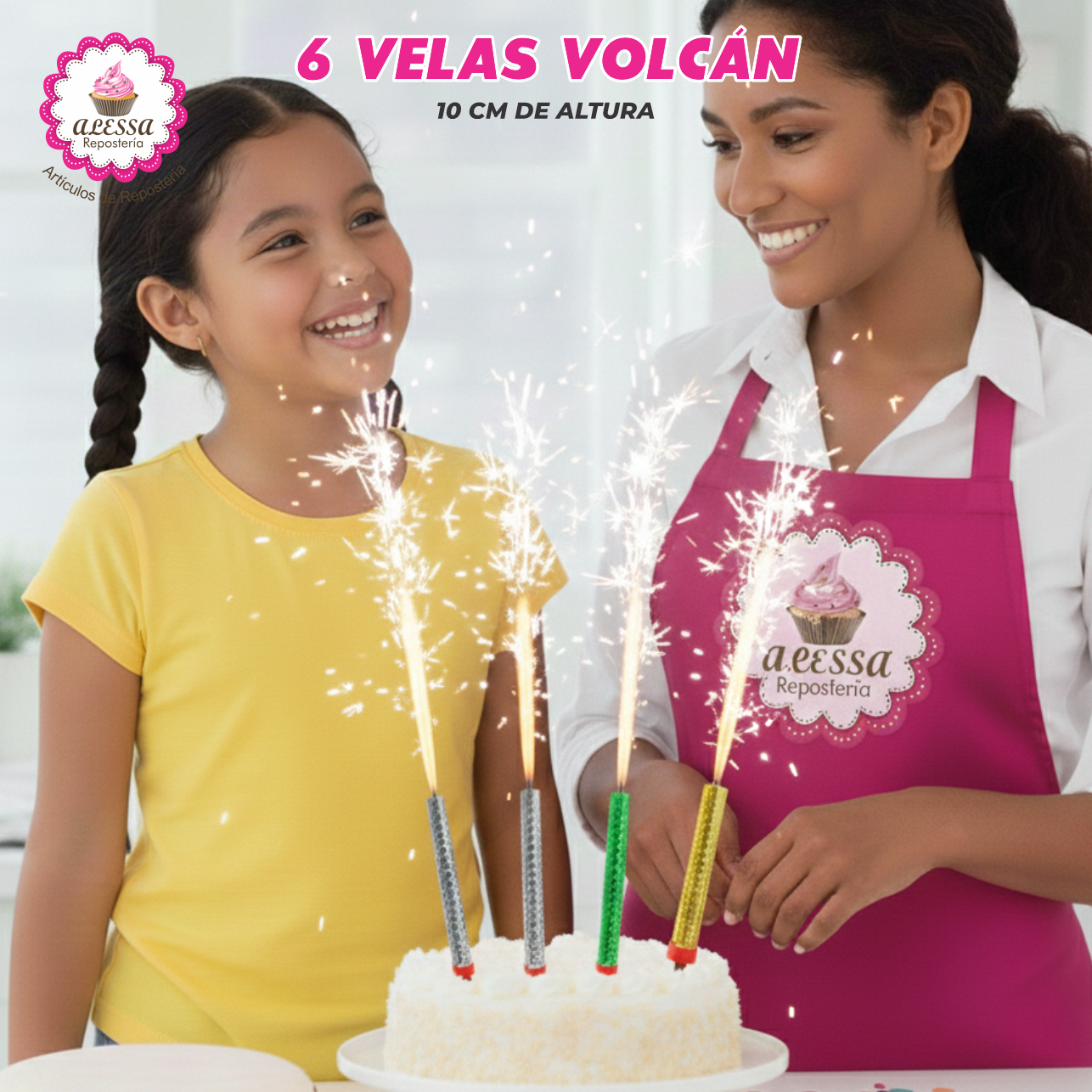 VELAS VOLCAN PARA CUMPLEAÑOS PACK DE 12 UNIDADES - 4
