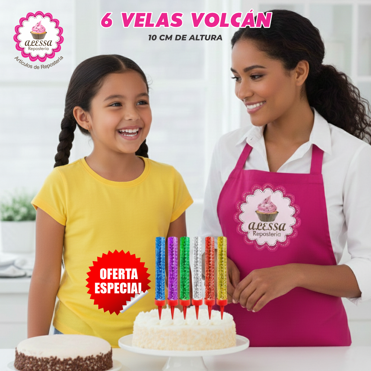 VELAS VOLCAN PARA CUMPLEAÑOS PACK DE 12 UNIDADES - 5