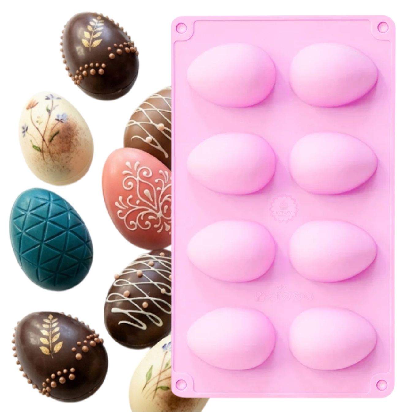 MOLDE DE SILICONA DE HUEVOS DE PASCUA PARA REPOSTERIA - 5