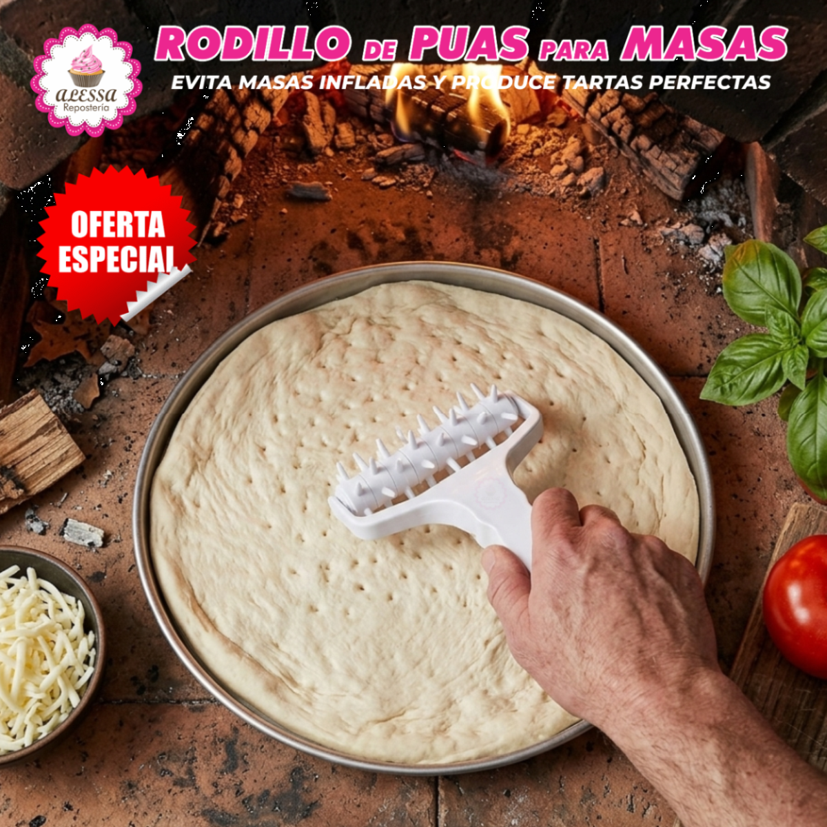 RODILLO DE PUAS PARA MASAS PARA REPOSTERIA - 4