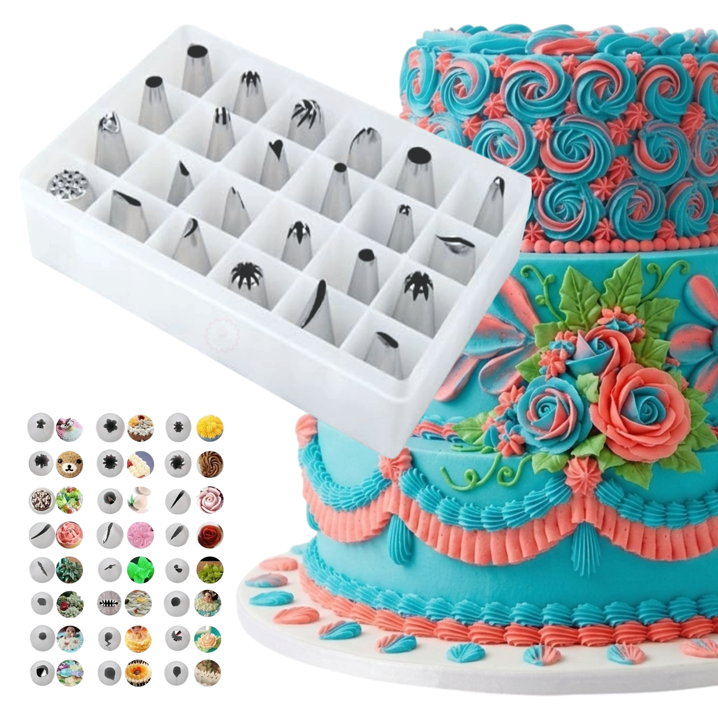 SET PREMIUM DE 24 BOQUILLAS DE ACERO INOXIDABLE PARA REPOSTERIA - 5