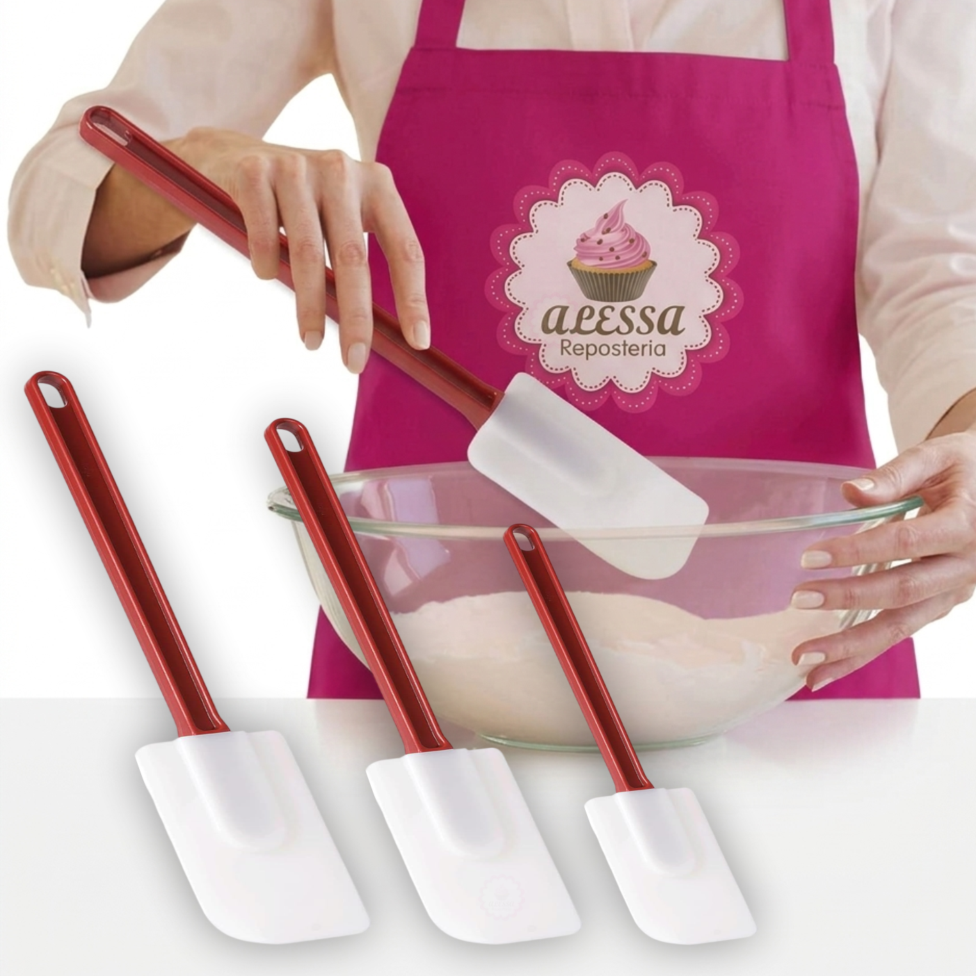 PACK PREMIUM DE 3 ESPATULAS DE SILICONA PARA REPOSTERIA - 3