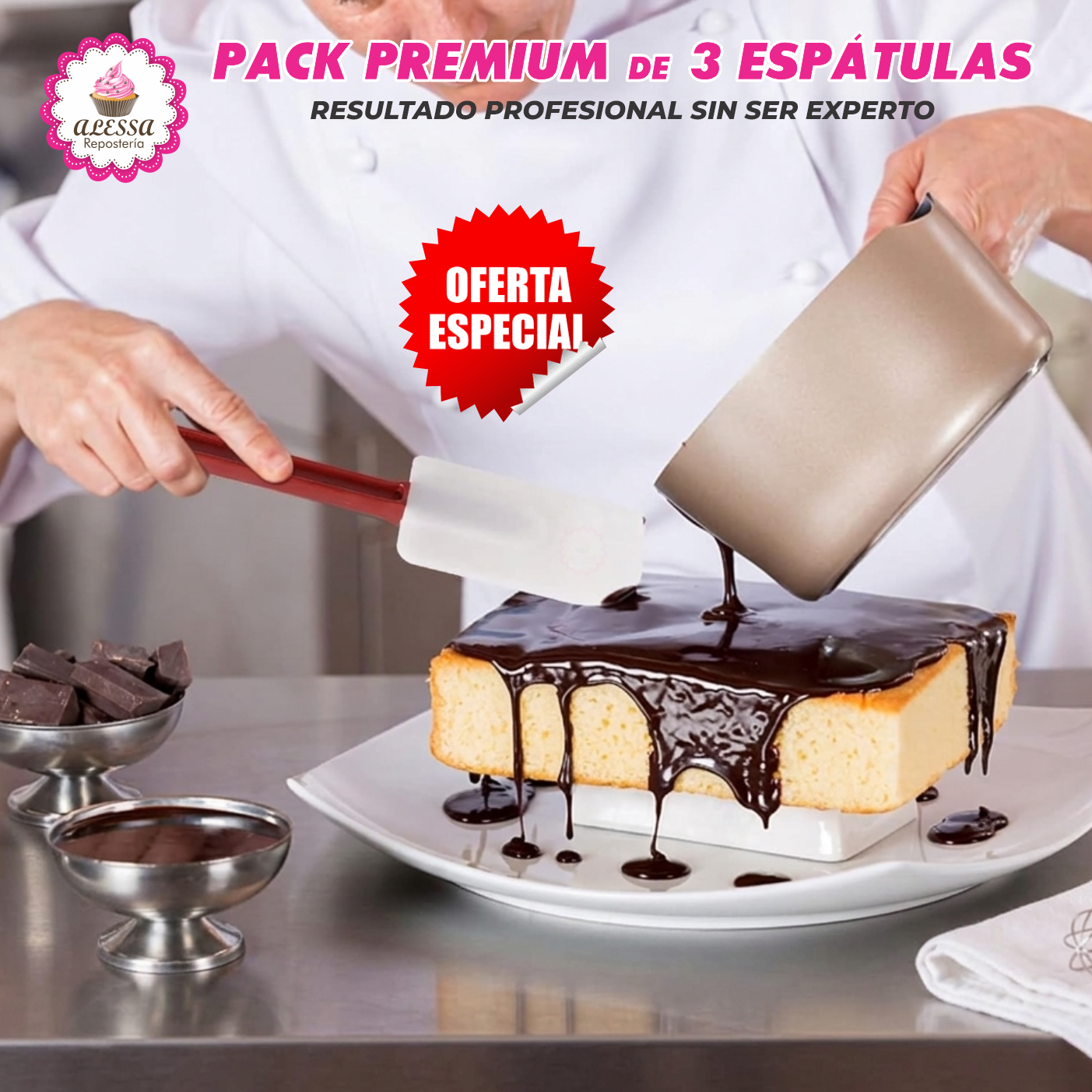 PACK PREMIUM DE 3 ESPATULAS DE SILICONA PARA REPOSTERIA - 5