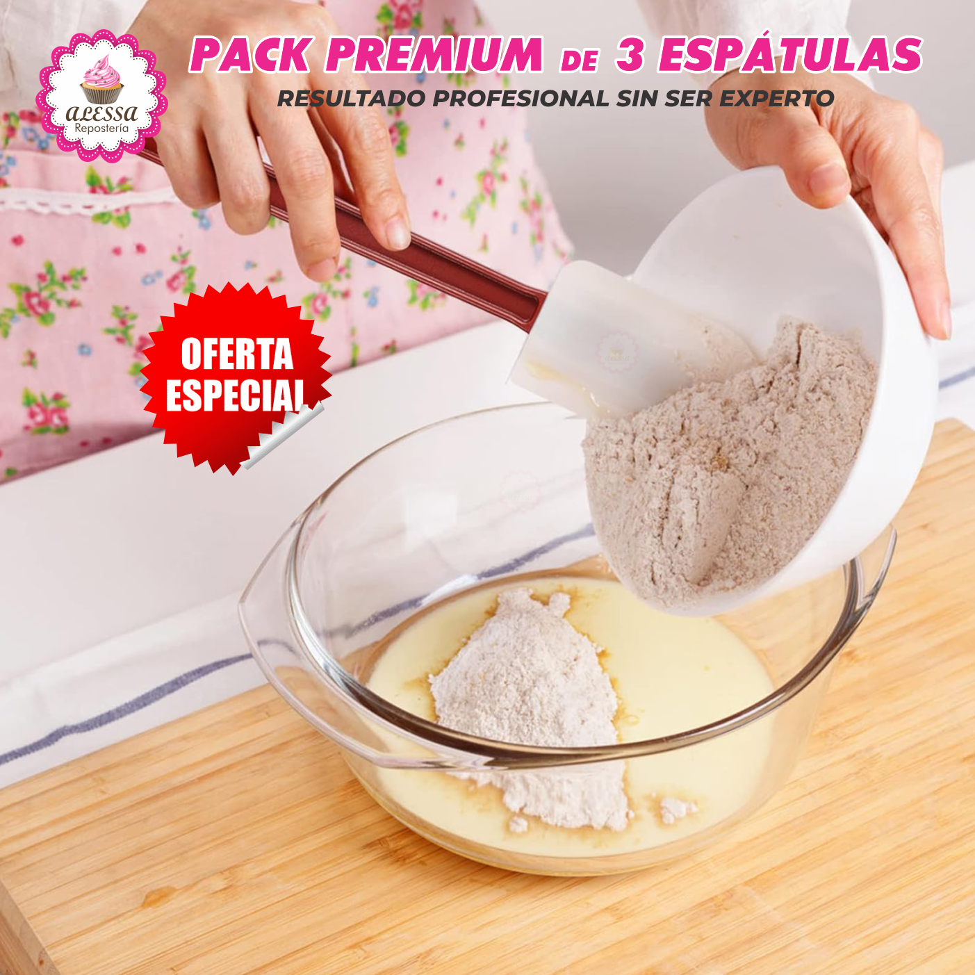 PACK PREMIUM DE 3 ESPATULAS DE SILICONA PARA REPOSTERIA - 6