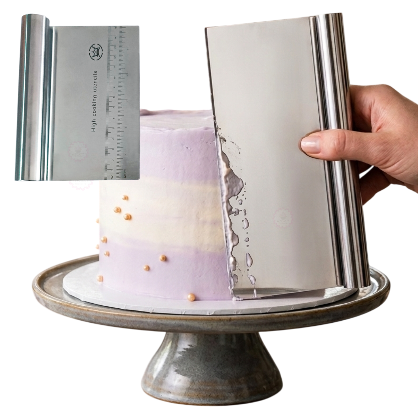 PACK PREMIUM DE 2 RASPADORES DE ACERO INOXIDABLE PARA REPOSTERIA - 2