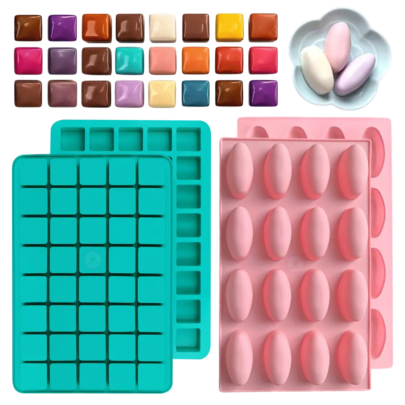 PACK PREMIUM CHOCOTEJERO DE 2 MOLDES DE SILICONA PARA REPOSTERIA - 1
