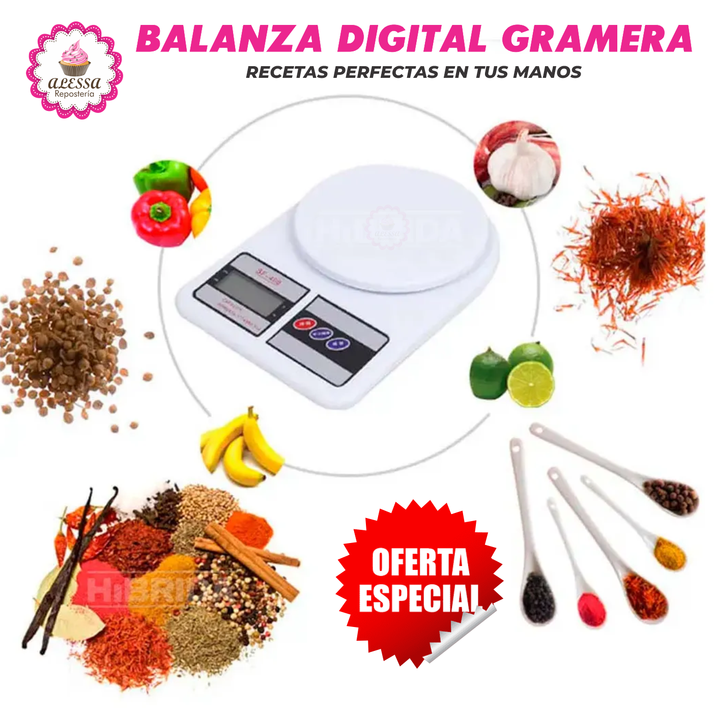 BALANZA DIGITAL GRAMERA DE COCINA REPOSTERIA HASTA 10 KG. - 2