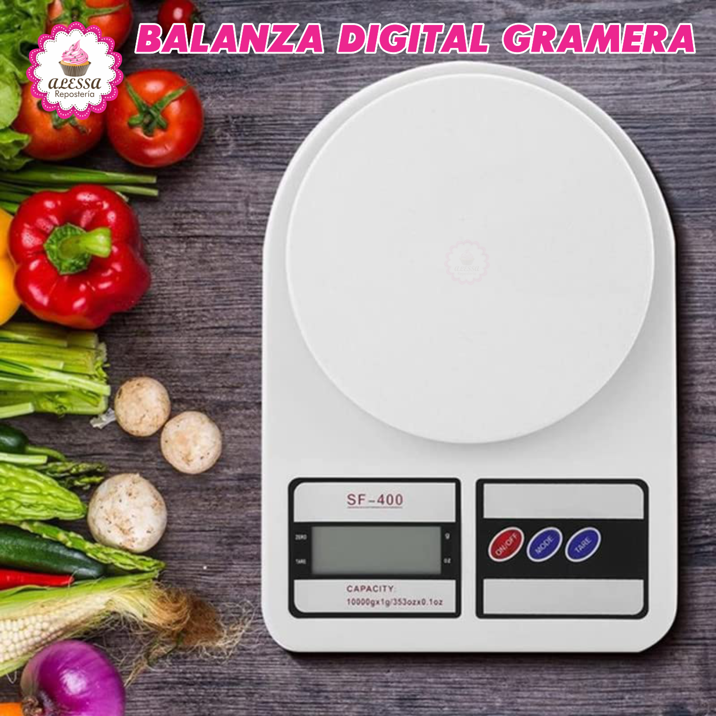 BALANZA DIGITAL GRAMERA DE COCINA REPOSTERIA HASTA 10 KG. - 6