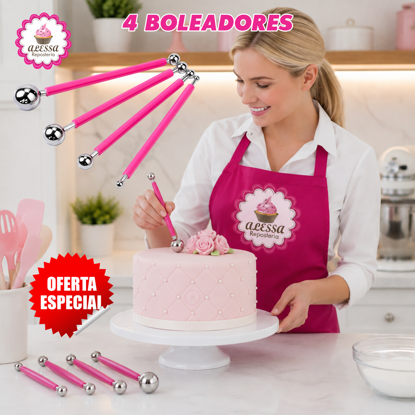 SET DE 4 BOLEADORES PARA DECORACION EN REPOSTERIA - 4