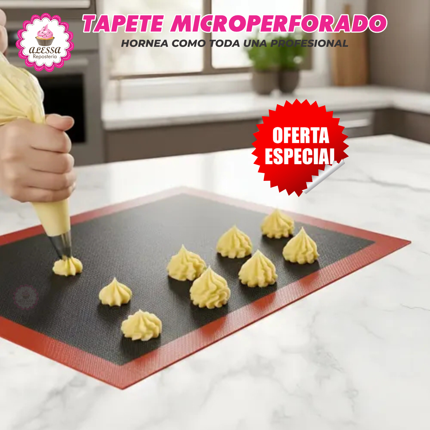 SILPAT TAPETE MICROPERFORADO DE 60 X 40 CM. PARA REPOSTERÍA COCINA - 5