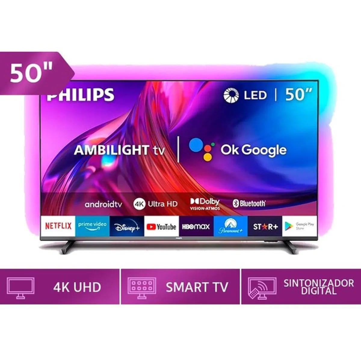 TELEVISOR SMART TV PHILIPS 50" 50PUD7906 LED UHD 4K - 1