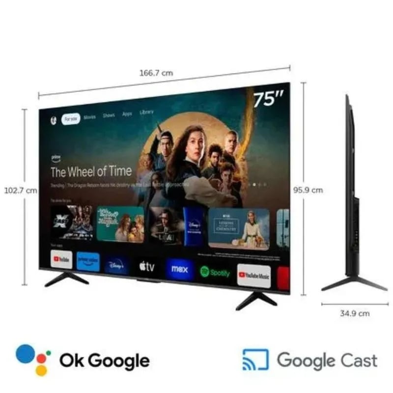 TELEVISOR TCL QLED 75 75T6C UHD 4K SMART TV + ANTENA DIGITAL - 3