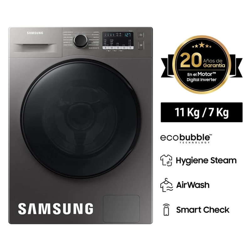 LAVASECA SAMSUNG 11 KG 7 KG CARGA FRONTAL WD11T4046BX/PE - 1