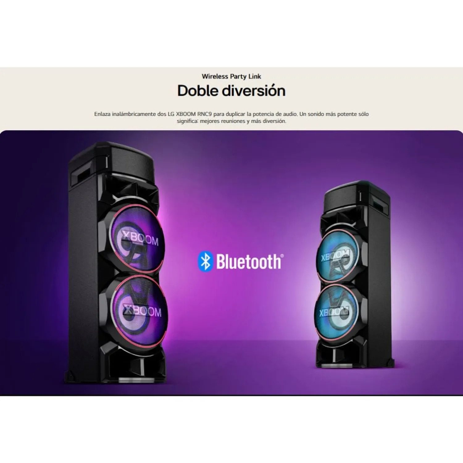 PARLANTE BLUETOOTH LG XBOOM RNC9 - ALTAVOZ IDEAL PARA FIESTAS Y KARAOKE - 4