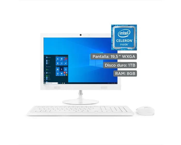 ALL IN ONE LENOVO IDEACENTRE AIO 330 20IGM 19.5' INTEL CELERON J4025 1TB HDD 8GB RAM - 1