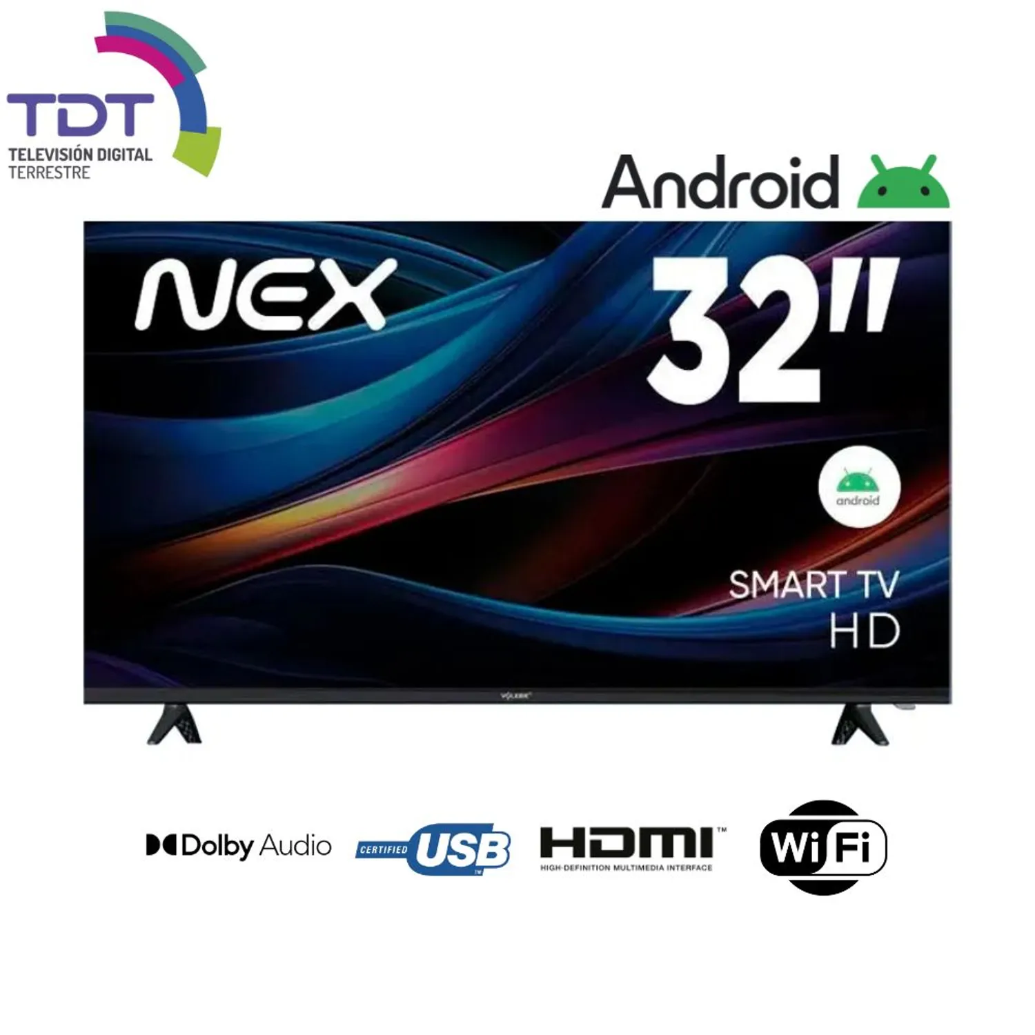 TELEVISOR NEX 32 LED HD SMART TV TVLED32S + ANTENA DIGITAL - 2