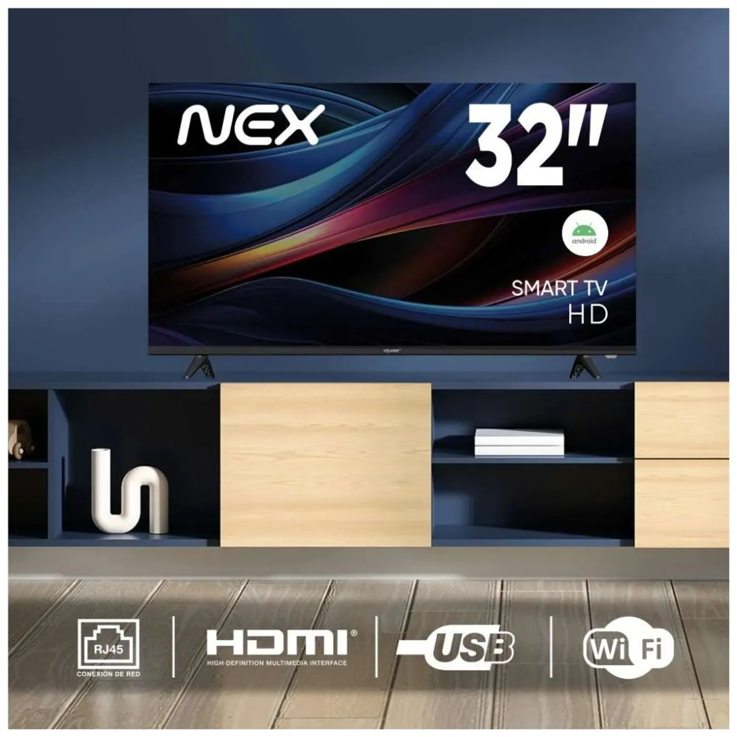 TELEVISOR NEX 32 LED HD SMART TV TVLED32S + ANTENA DIGITAL - 4