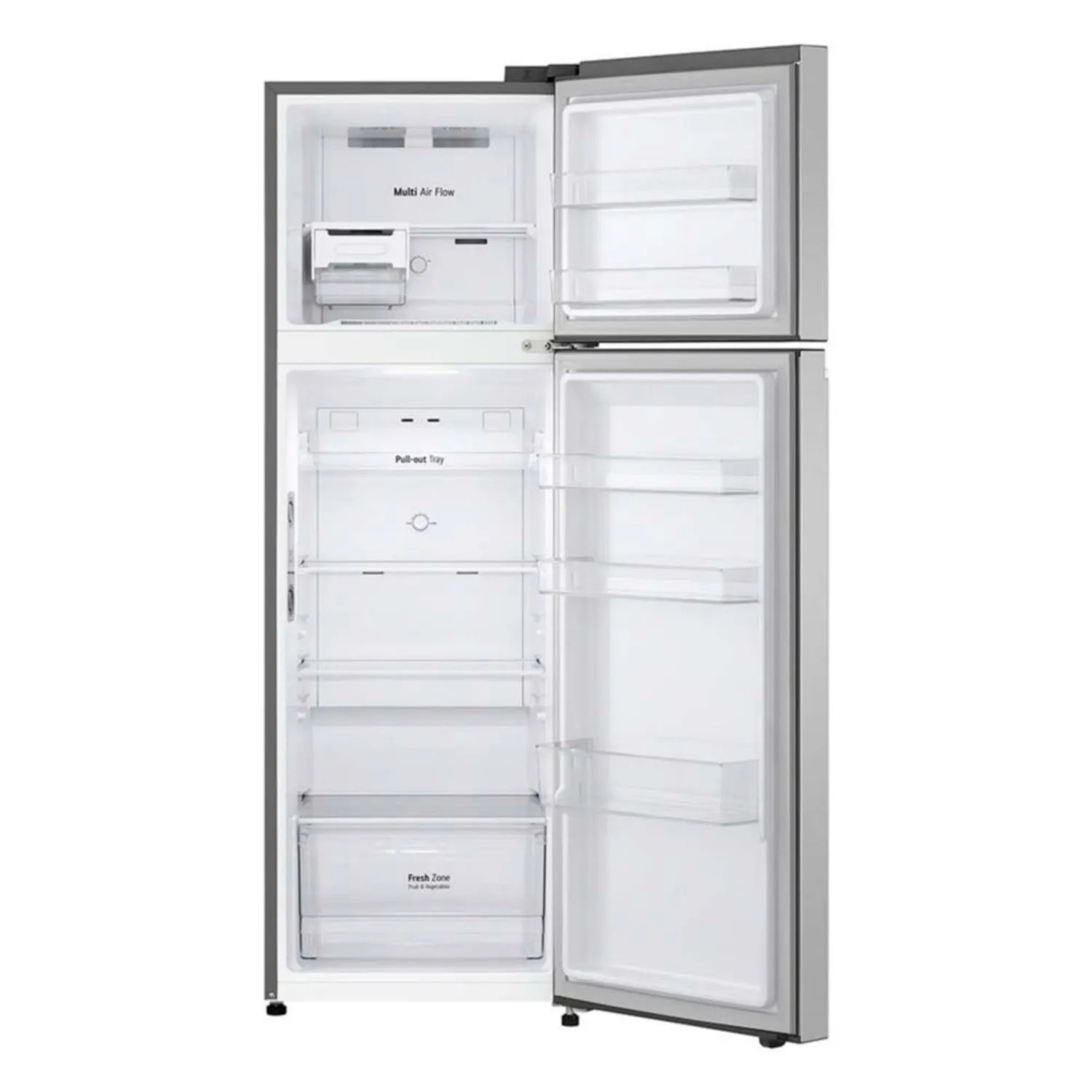 REFRIGERADORA LG TOP FREEZER GT26BPP 264L PLATEADA + PLANCHA OSTER - 5