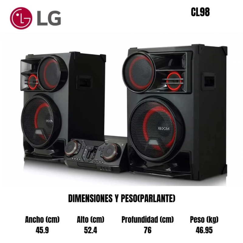 MINICOMPONENTE LG XBOOM CL98 BLUETOOTH 3500W RMS - 2