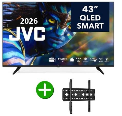 TELEVISOR JVC 43 QLED + RACK