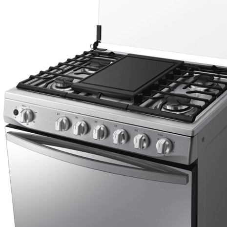 COCINA A GAS SAMSUNG NX52T7322PS GLP/GN 5 HORNILLAS MIRROR LOOK PLATA - 5