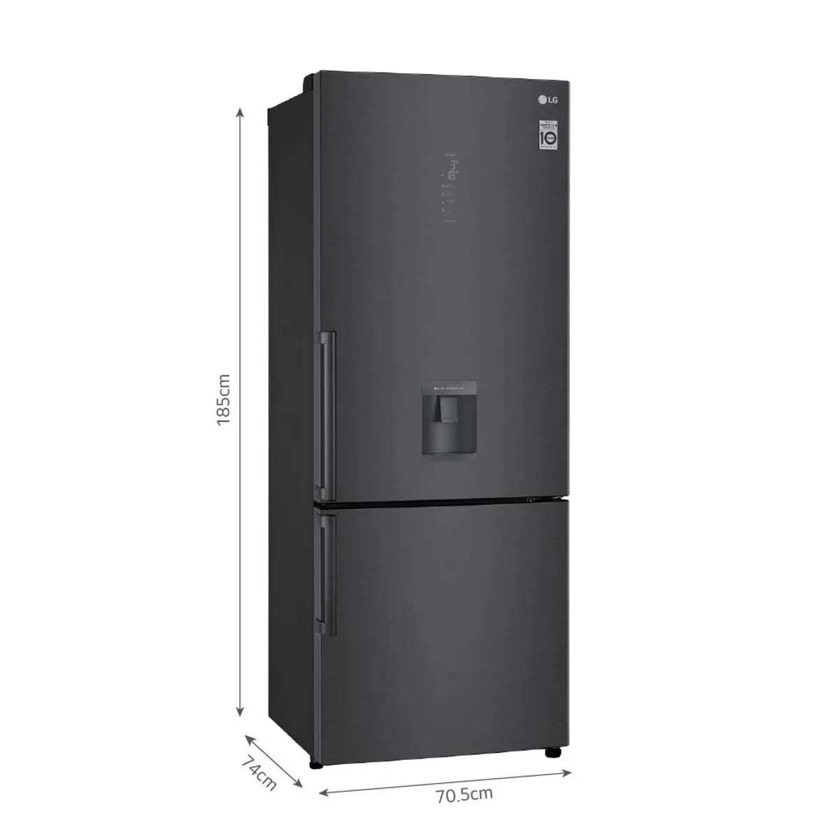 REFRIGERADORA GB46TGT 446L DOOR COOLING BOTTOM FREEZER NEGRO MATE LG - 3