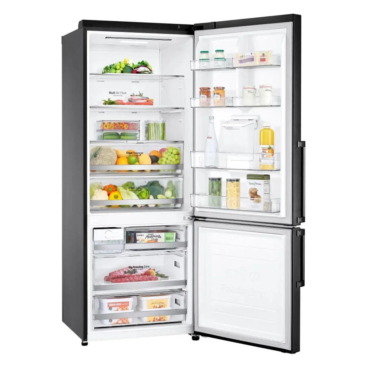REFRIGERADORA GB46TGT 446L DOOR COOLING BOTTOM FREEZER NEGRO MATE LG - 4