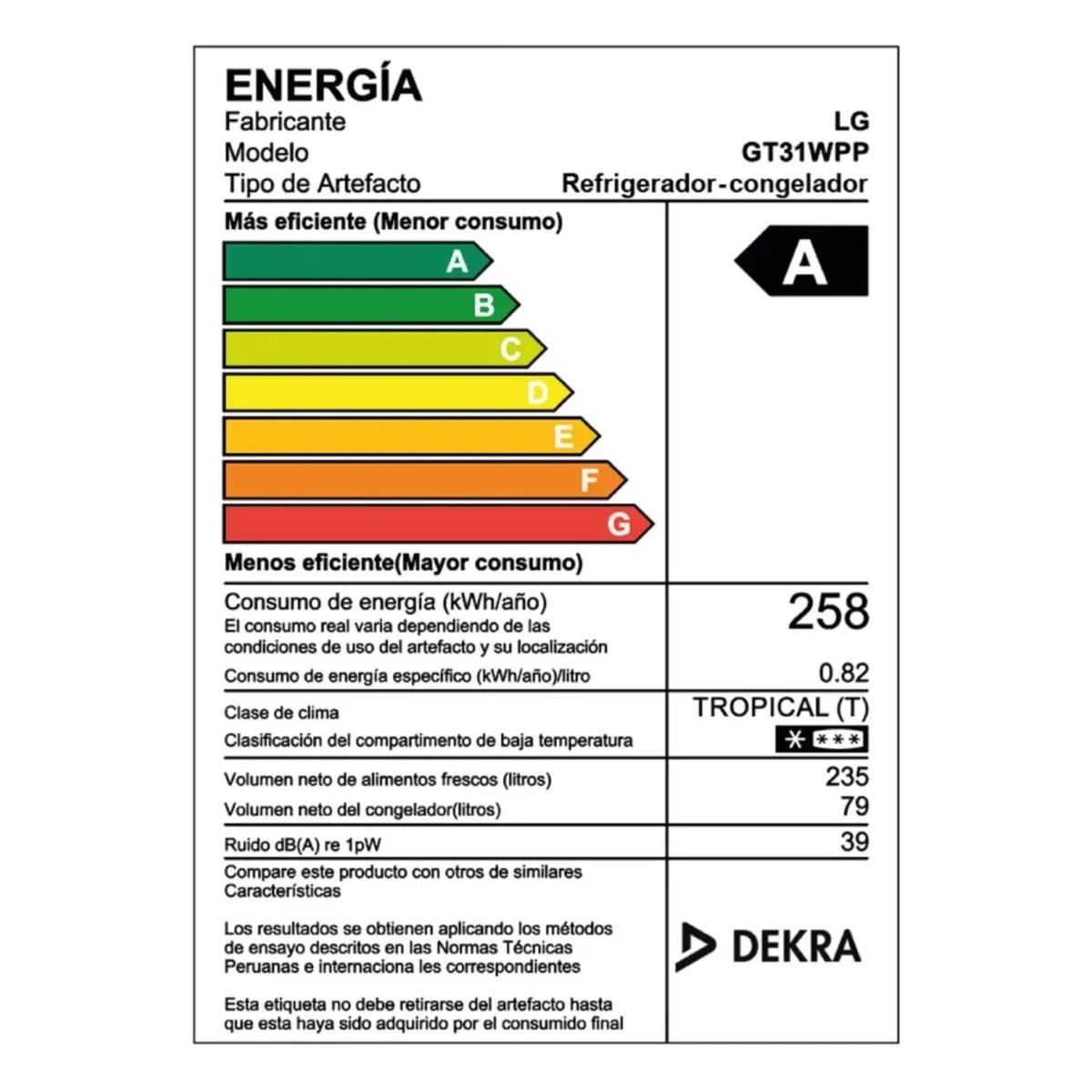 REFRIGERADORA GT31WPP 314L DOOR COOLING TOP MOUNT PLATEADA LG + BASE CON RUEDAS - 6