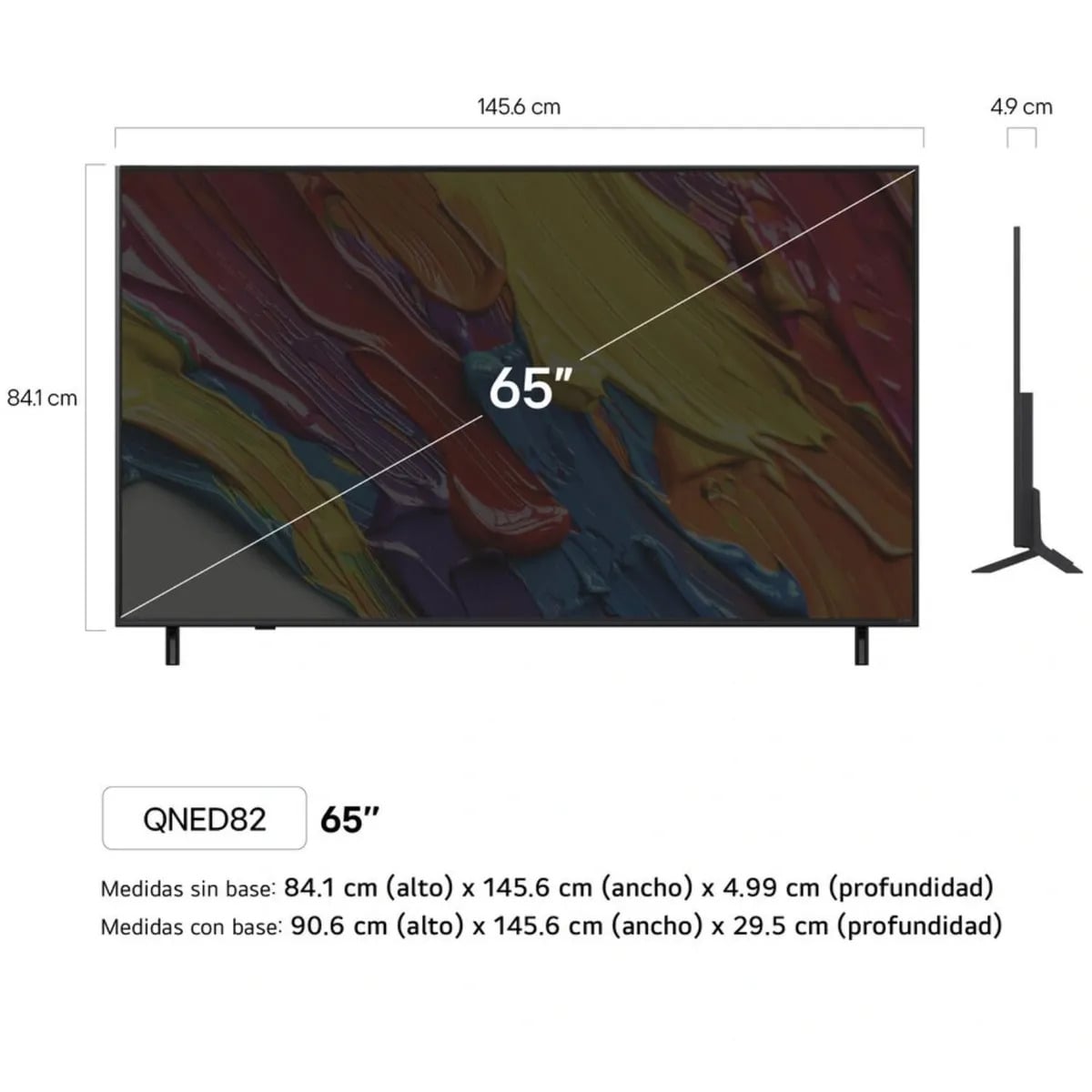 TELEVISOR LG 65 QNED 4K THINQ AI 65QNED82ASG - 3