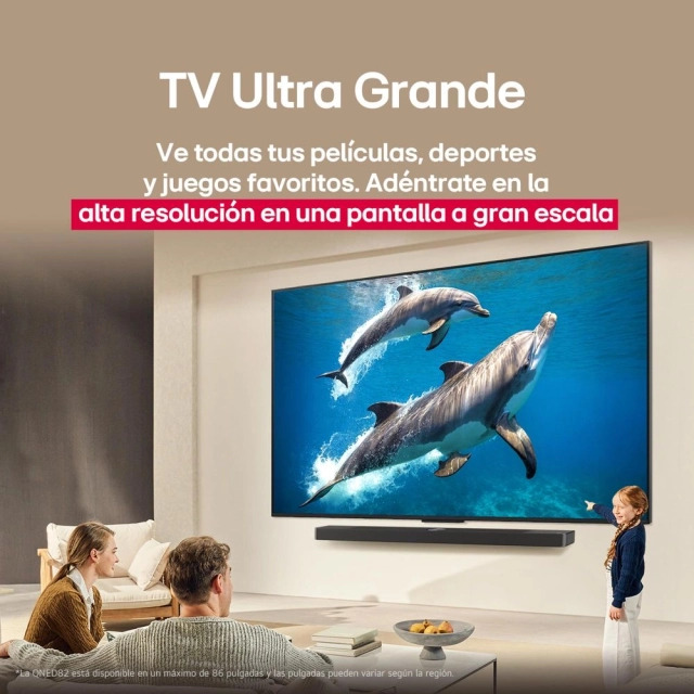 TELEVISOR QNED 4K 75 75QNED82ASG CON THINQ AI LG - 4