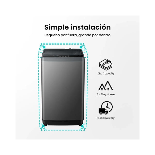 LAVADORA HISENSE CARGA SUPERIOR 10.5KG WT1D1030UT - 2