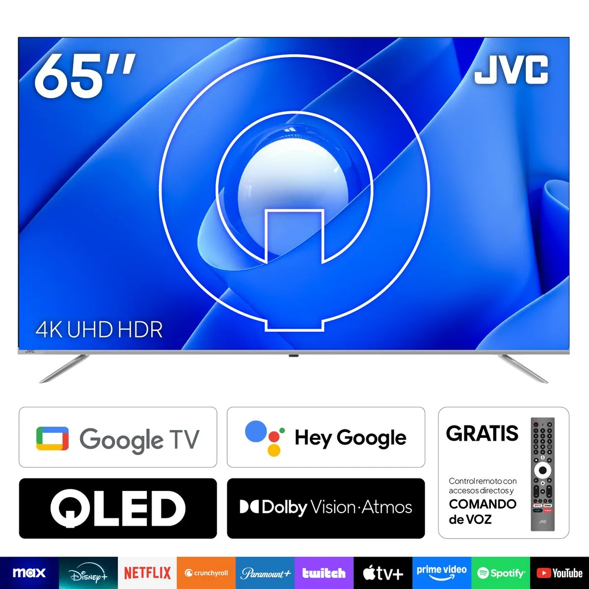 TELEVISOR JVC 65 QLED 4K GOOGLE TV - 1