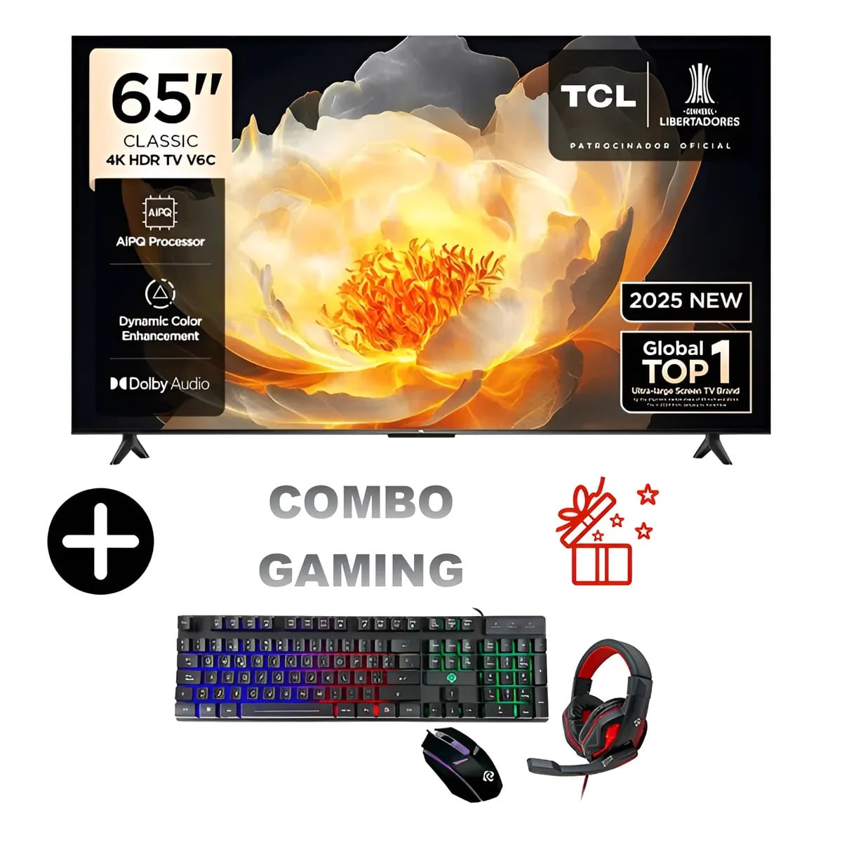TELEVISOR TCL LED 65 UHD 4K SMART TV 65V6C + COMBO - 1
