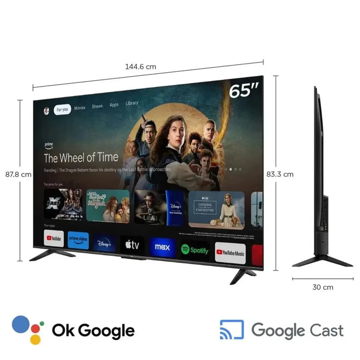 TELEVISOR TCL LED 65 UHD 4K SMART TV 65V6C + COMBO - 3