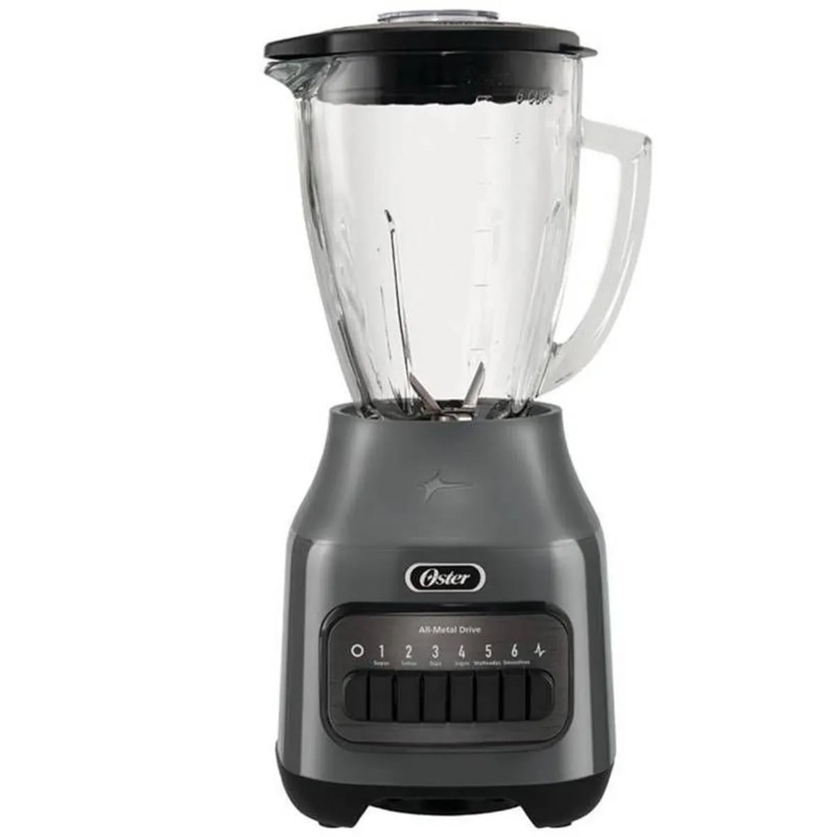 LICUADORA OSTER 1.5L CON 6 VELOCIDADES BLSTPEG-GPB - GRIS + CUCHILLA OSTER DE 4 ASPAS - 3